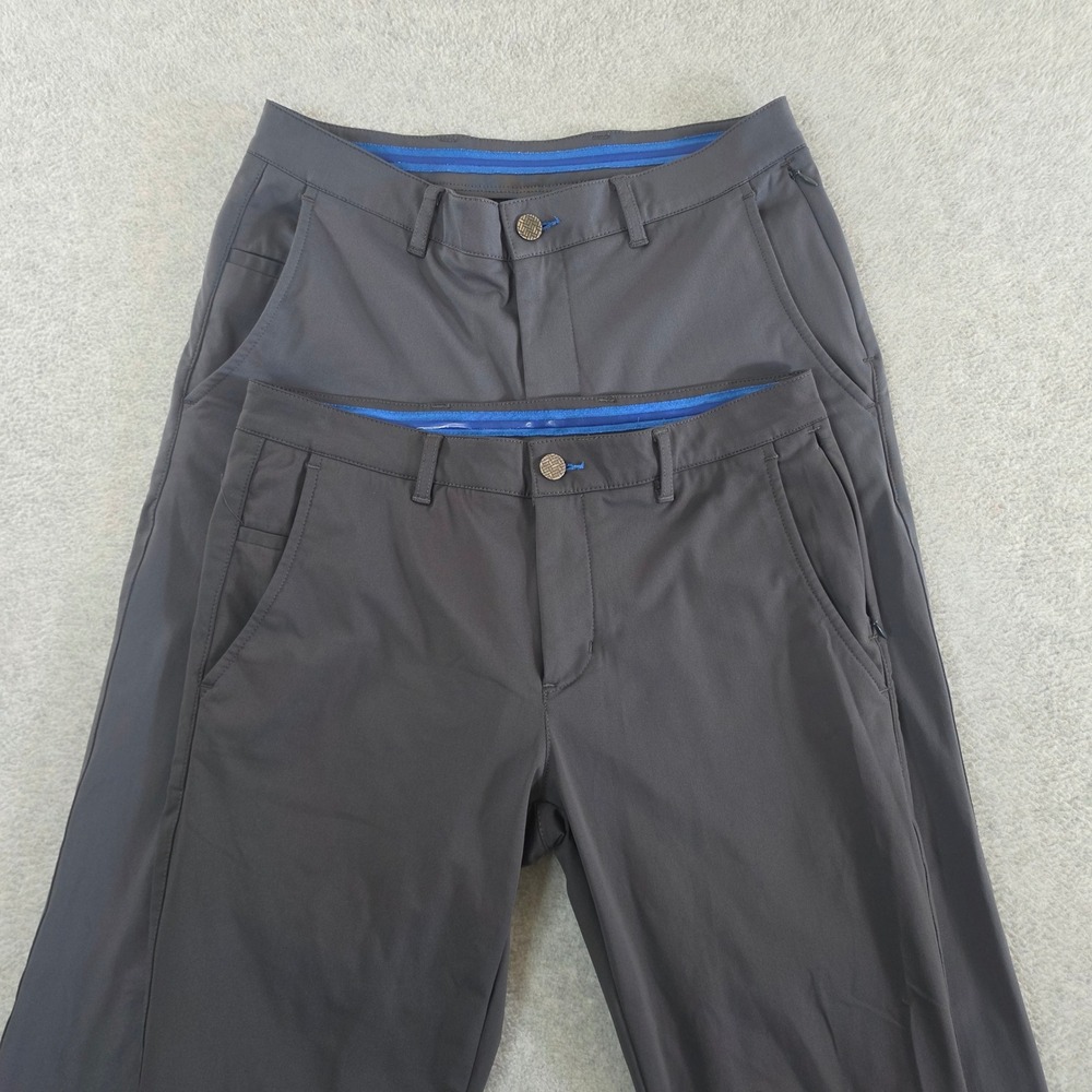 Lot of 2 Twillory Performance Pants 30x30 Tailored Fit Dark Gray Charcoal Mens